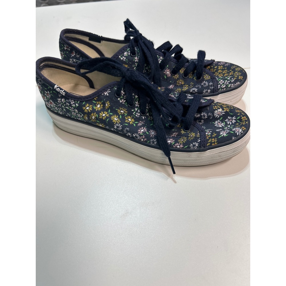 Keds Floral Print Lace Up Canvas Sneakers Size 6.5M Casual Shoes - Picture 3 of 8
